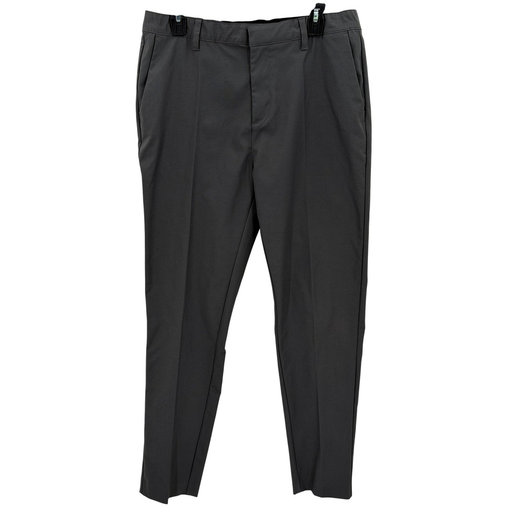 BYLT Pants Mens 34 Charcoal Gray Executive Tapered Chino Dress Preppy Office